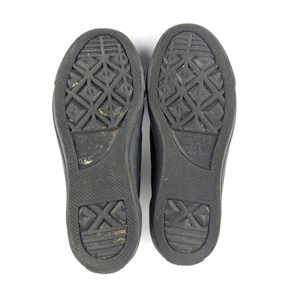 Chuck Taylor All Star Big Eyelets Leather High Top Sneaker Women's 6 Black - Picture 8 of 8